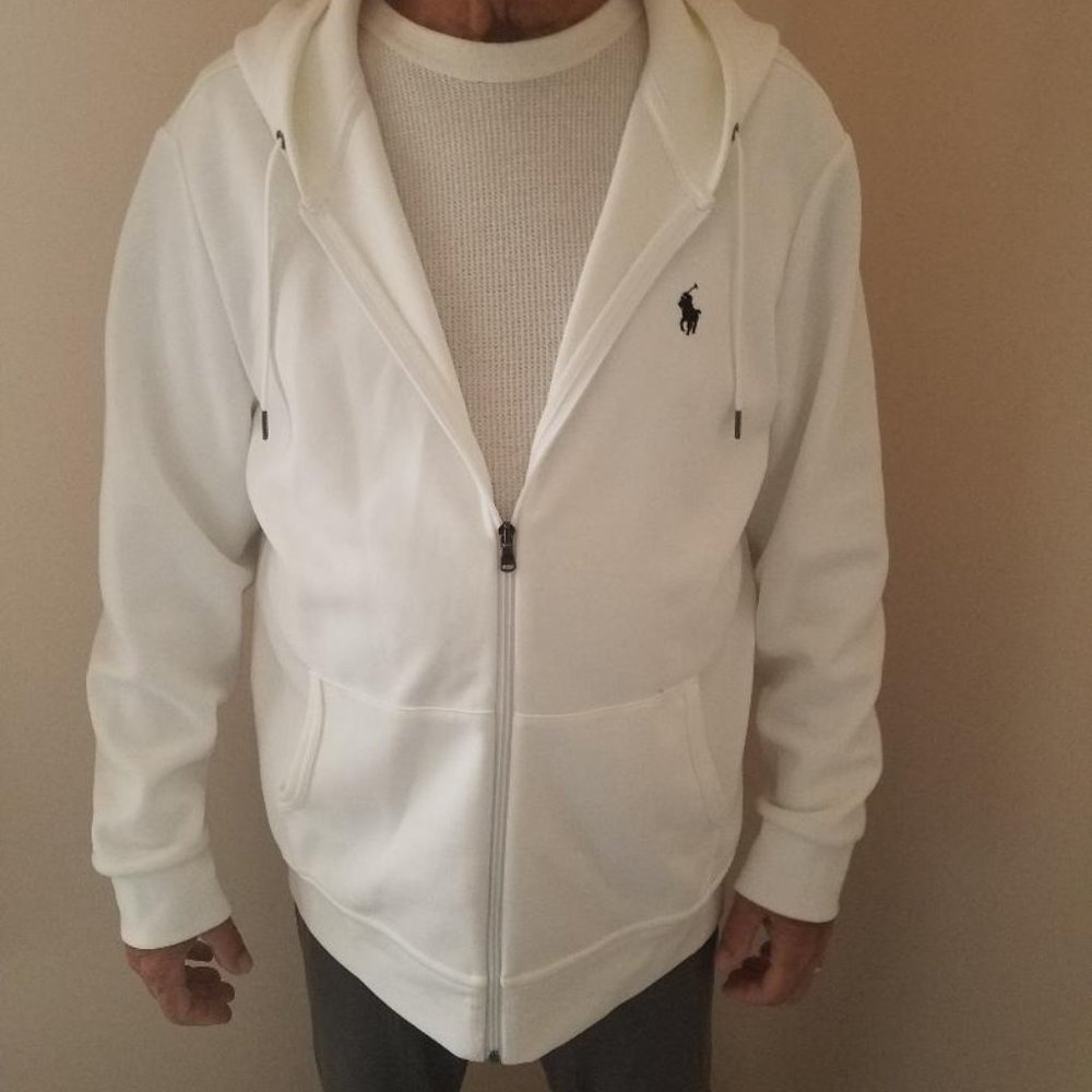 White POLO Hoodie US XLarge